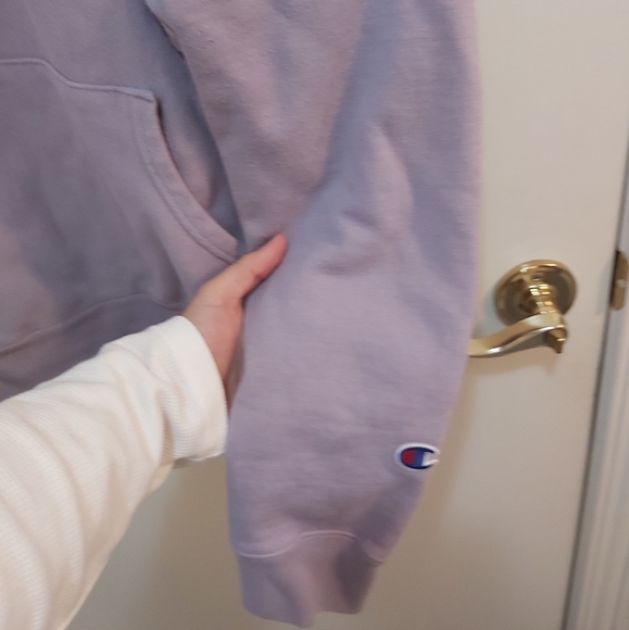 Champion Light Purple Cotton Hoodie Size Small (S) - Picture 5 of 7